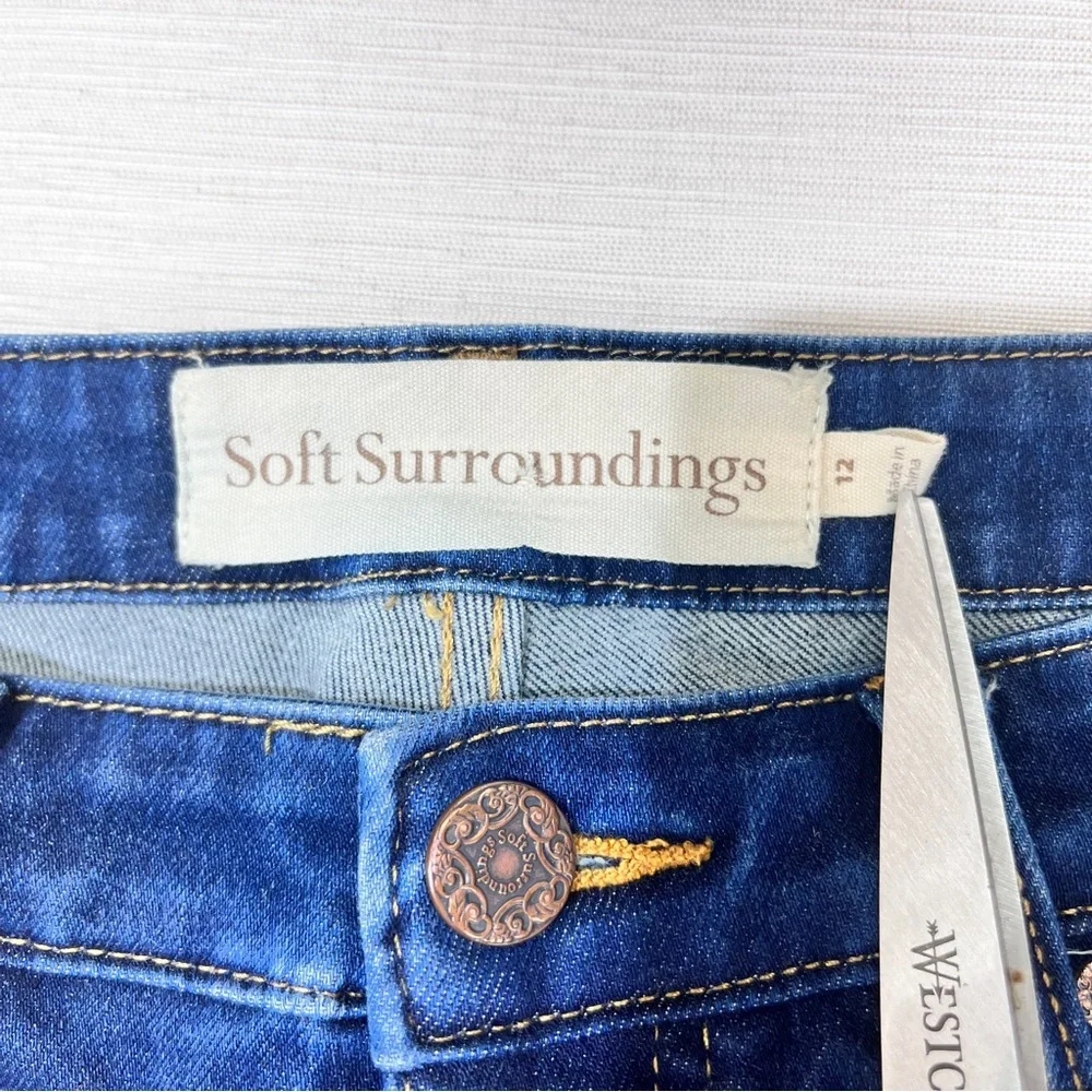 SOFT SURROUNDINGS High Rise Slim Jeans Sz 12